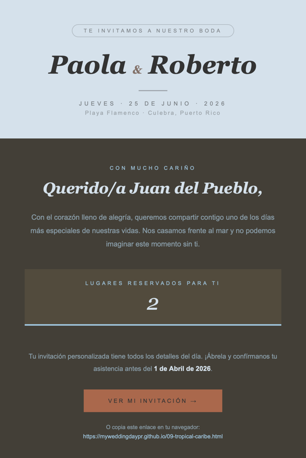 Envío automatizado de invitaciones por correo